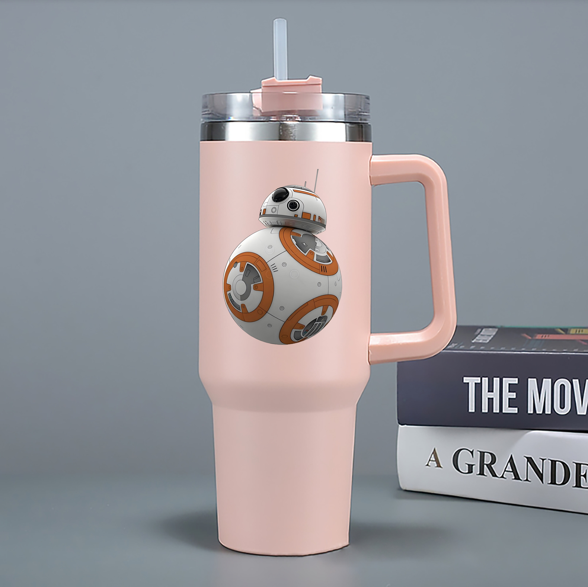 （画像用） スター・ウォーズ Star Wars 1200mL車用タンブラー - クリスタルステッカー（プラスチックストロー付き）